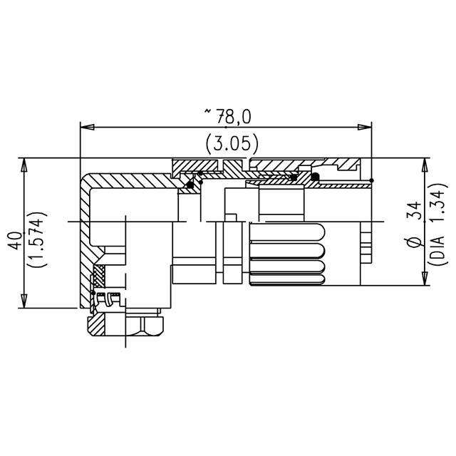C01610F0080031 Amphenol Tuchel Industrial  Rundsteckverbindergehäuse
